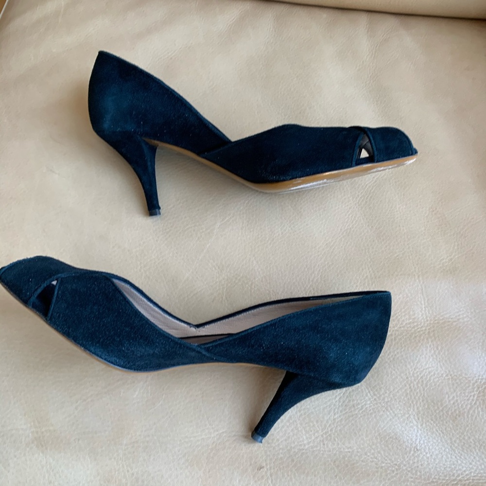 Marioluca Giusti Black Suede Open Toe Shoes 39.5 View 5